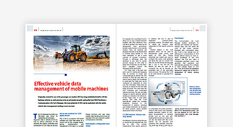Effective vehicle data management for mobile machines